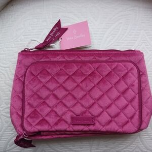 NWT Vera Bradley Breast Cancer Awareness Majestic Pink Quilted Cosmetic Bag